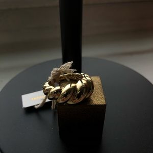 14k Gold Plated Brass Rope Pinky Ring